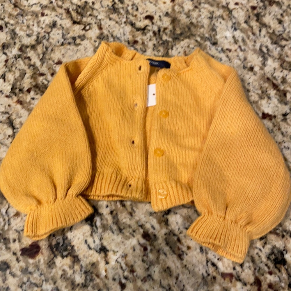 Baby Gap Cardigan 3-6m mustard NWT